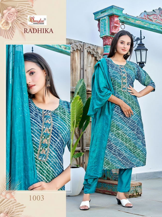 Radhika By Smylee 1001 To 1006 kurti With Bottom Dupatta Exporters In India